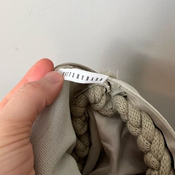 Pottery Barn bundle chunky cable knit large throw pillow taupe beige - Picture 8 of 8